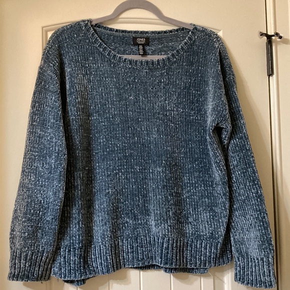 Jones New York Blue Crew Neck Sweater - Picture 1 of 8